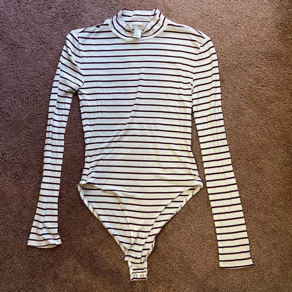 Forever 21 Striped Bodysuit